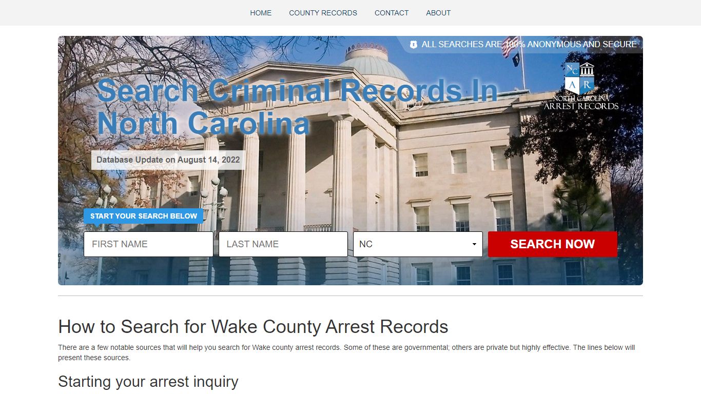 Wake County Arrest Records